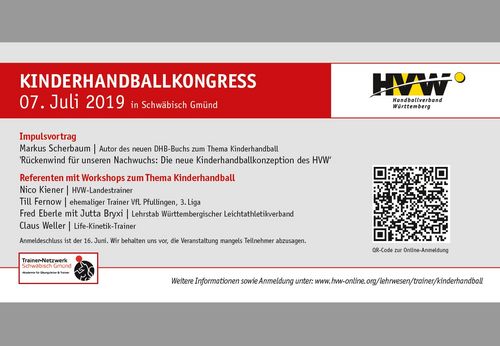 Handball meets Leichtathletik: Fred Eberle und Jutta Bryxi beim Kinderhandballkongress