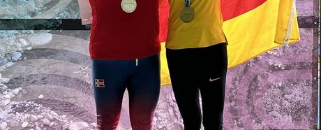 Bettina Schardt (MTG Mannheim) gewinnt bei den EMACS Masters im Wurf-Fünfkampf Gold in der W50.